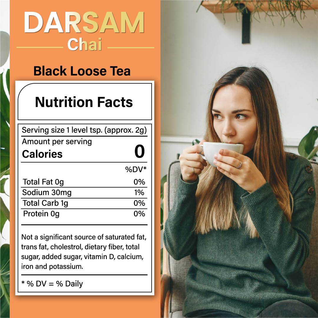 Darsam Chai Parent - Darsam Tea Parent - English Breakfast Tea from Assam, Strong, Full Bodied, Bold & Delicious Breakfast Tea, Packaged in Airtight PET Jar for Freshness