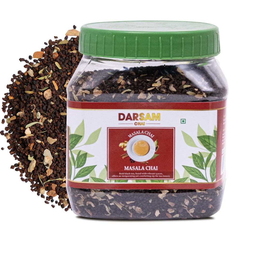 Darsam Chai Parent - Darsam Tea Parent - English Breakfast Tea from Assam, Strong, Full Bodied, Bold & Delicious Breakfast Tea, Packaged in Airtight PET Jar for Freshness