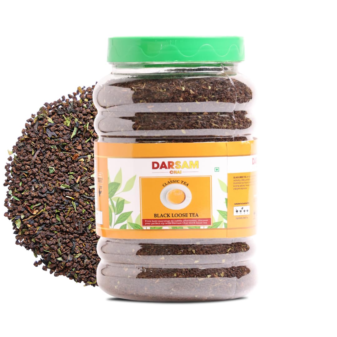 Darsam Chai Parent - Darsam Tea Parent - English Breakfast Tea from Assam, Strong, Full Bodied, Bold & Delicious Breakfast Tea, Packaged in Airtight PET Jar for Freshness